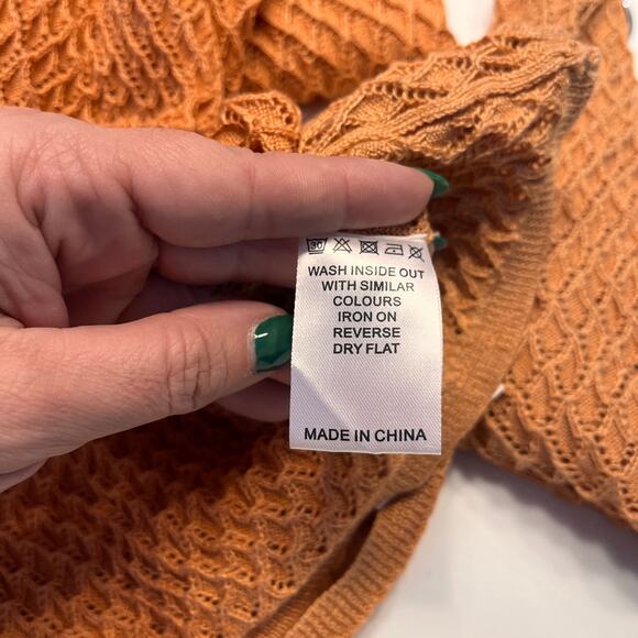 NWT Pretty Lavish Croisette Knit Beaded Midaxi Dress In Apricot Size Small - Picture 12 of 13